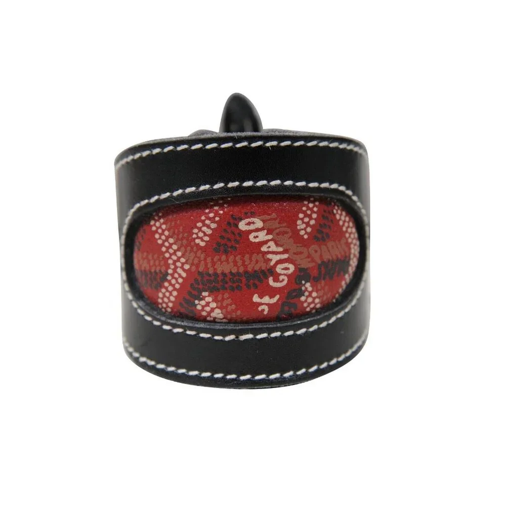 Goyard Coin Wallet Pouch Red Black Limited Edition Leather Strap Money Holder